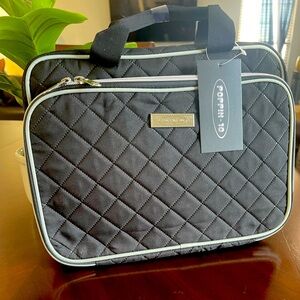 Black Quilted Cosmetic Bag